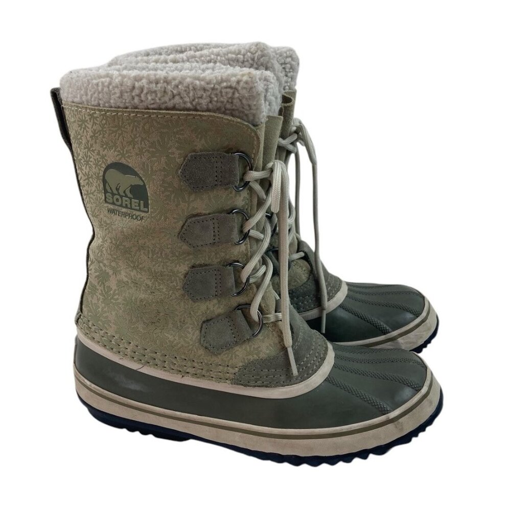 Sorel Olive and Cream Winter Boots - Picture 7 of 13